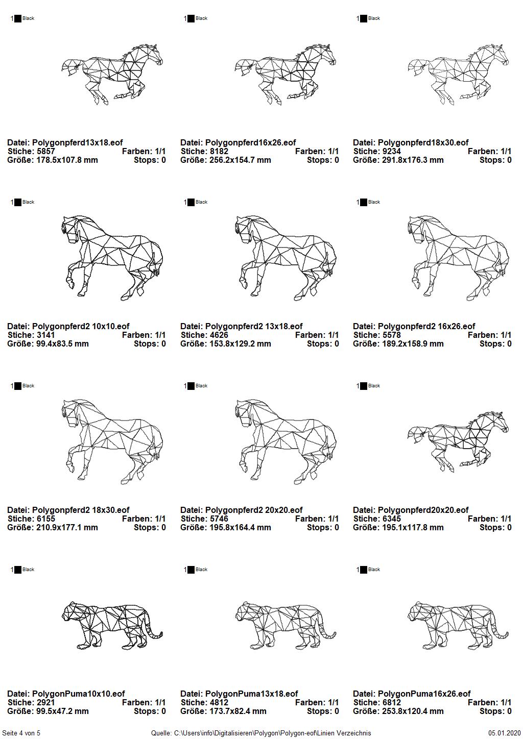 Preview: Marlijas Tiere im Polygon-Style