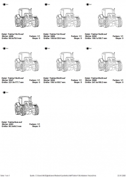 Traktor Redwork