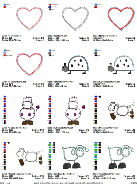 Beas Tierchen - DoodleSet