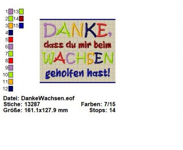 Danke - Wachsen